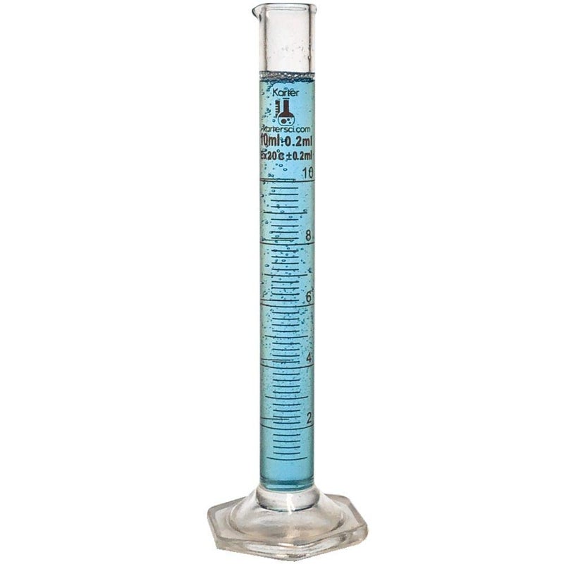 Karter Scientific 213C2 Karter Scientific Glass Graduated Cylinder 3 Piece Set 10, 50 & 100ml - Image 4